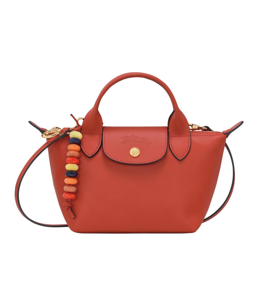 LONGCHAMP Красная кожаная сумка тоут, фото 1