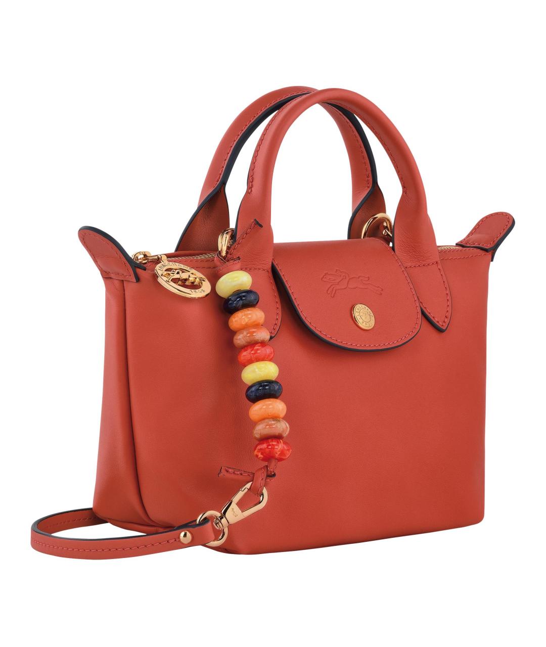 LONGCHAMP Красная кожаная сумка тоут, фото 2