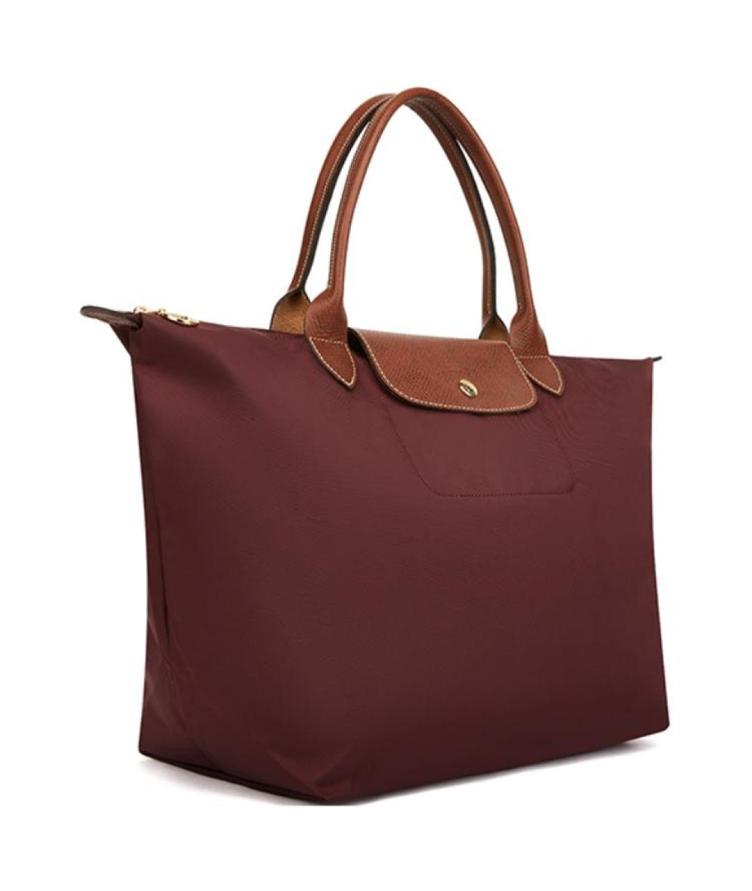 LONGCHAMP Коричневая тканевая сумка через плечо, фото 3