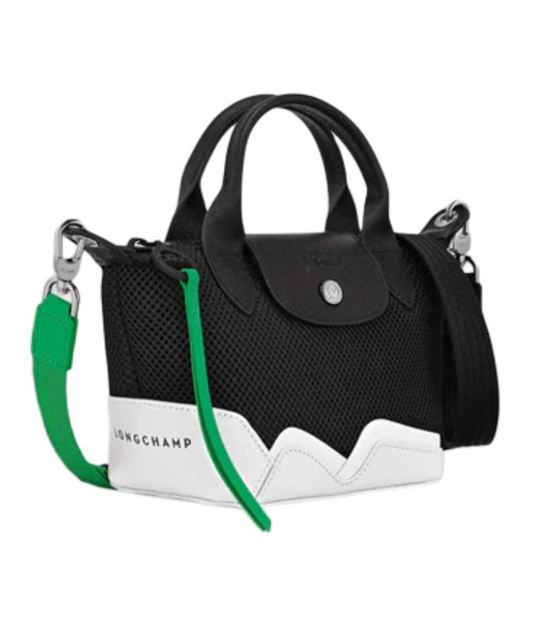 LONGCHAMP Черная синтетическая сумка через плечо, фото 2