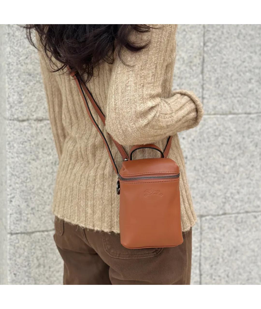 LONGCHAMP Кожаная сумка на плечо, фото 5