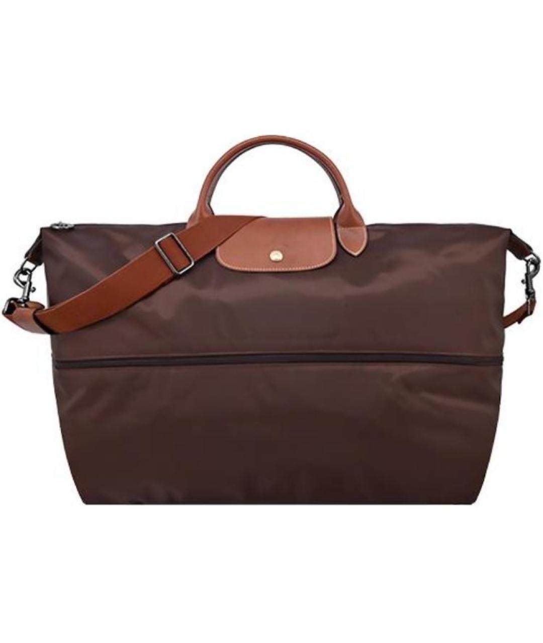 LONGCHAMP Коричневая тканевая дорожная/спортивная сумка, фото 2