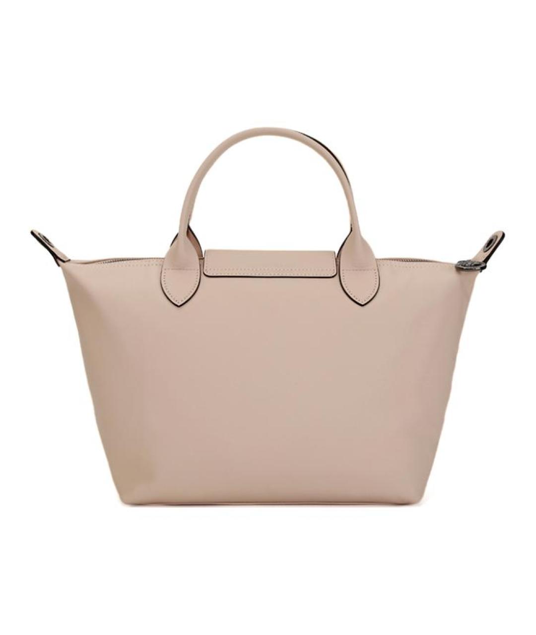 LONGCHAMP Бежевая кожаная сумка через плечо, фото 4