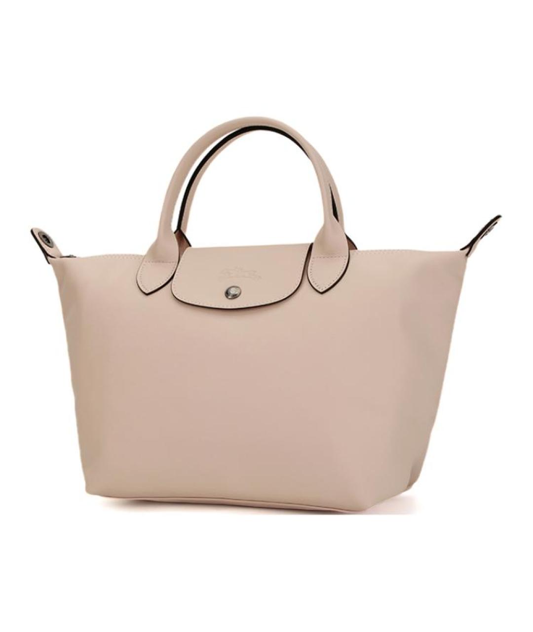 LONGCHAMP Бежевая кожаная сумка через плечо, фото 2