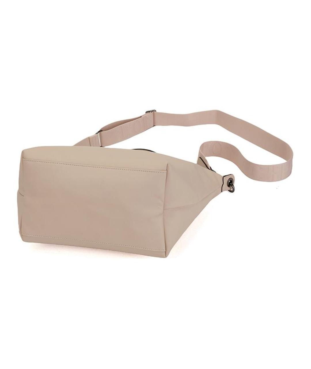 LONGCHAMP Бежевая кожаная сумка через плечо, фото 5