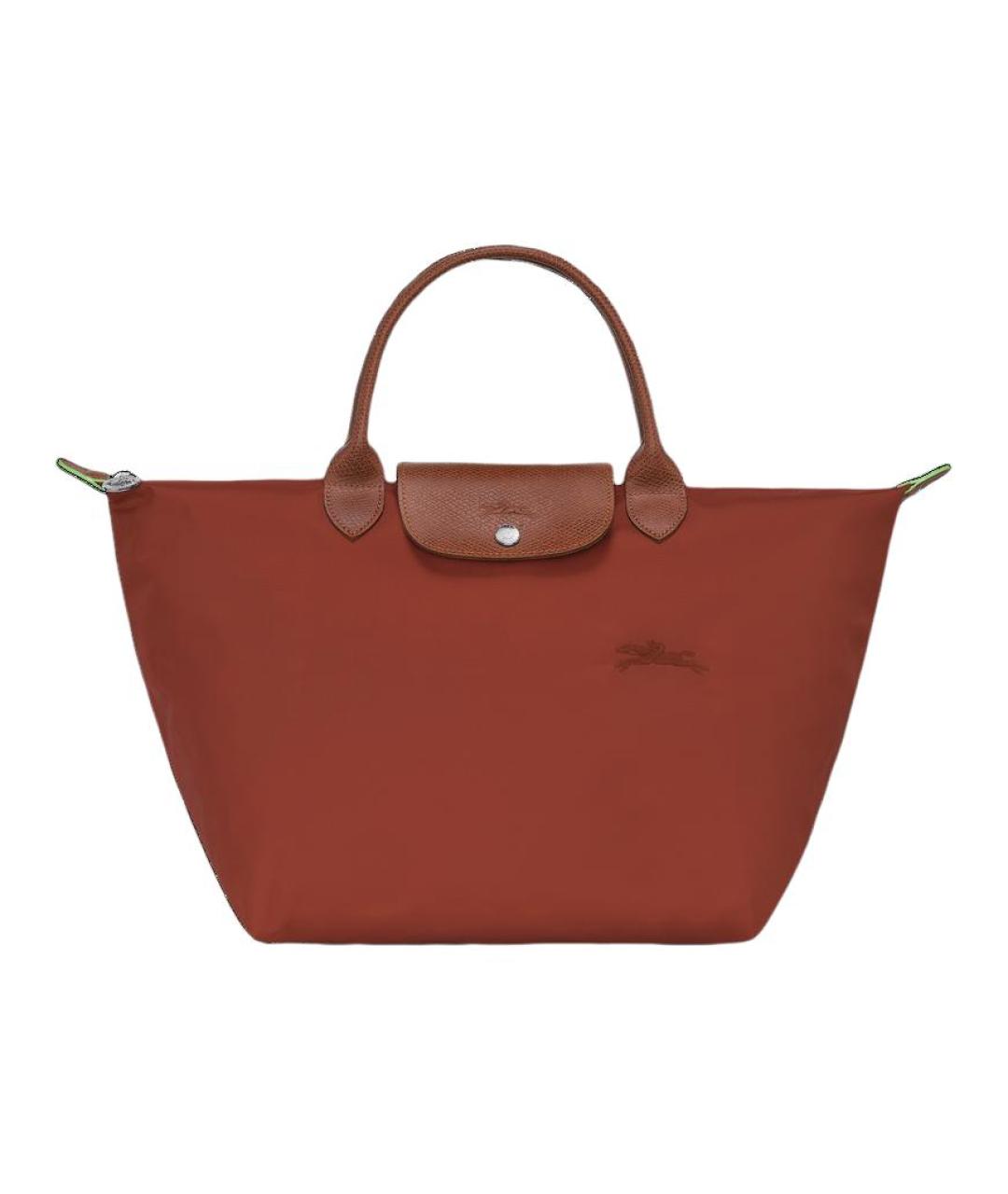 LONGCHAMP Коричневая тканевая сумка через плечо, фото 1