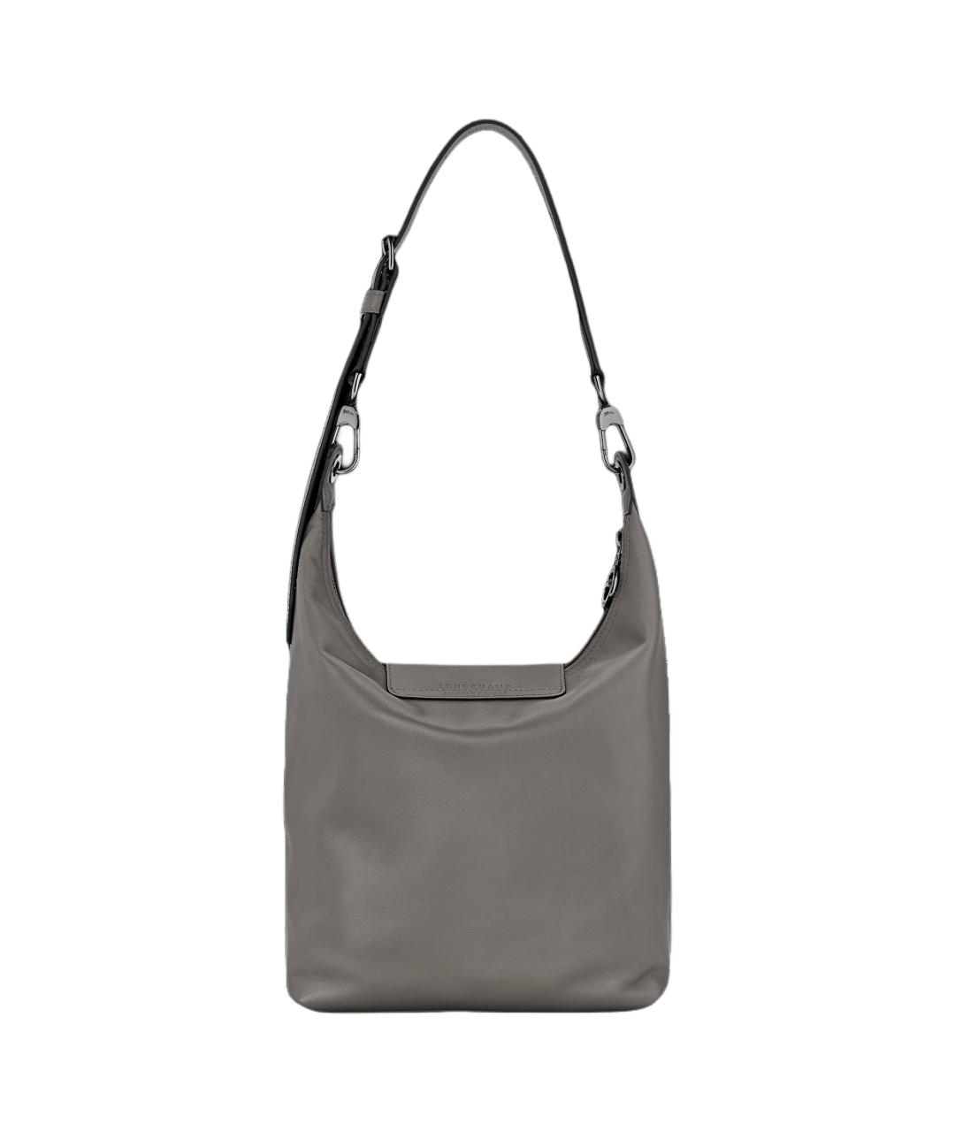 LONGCHAMP Серая кожаная сумка через плечо, фото 3