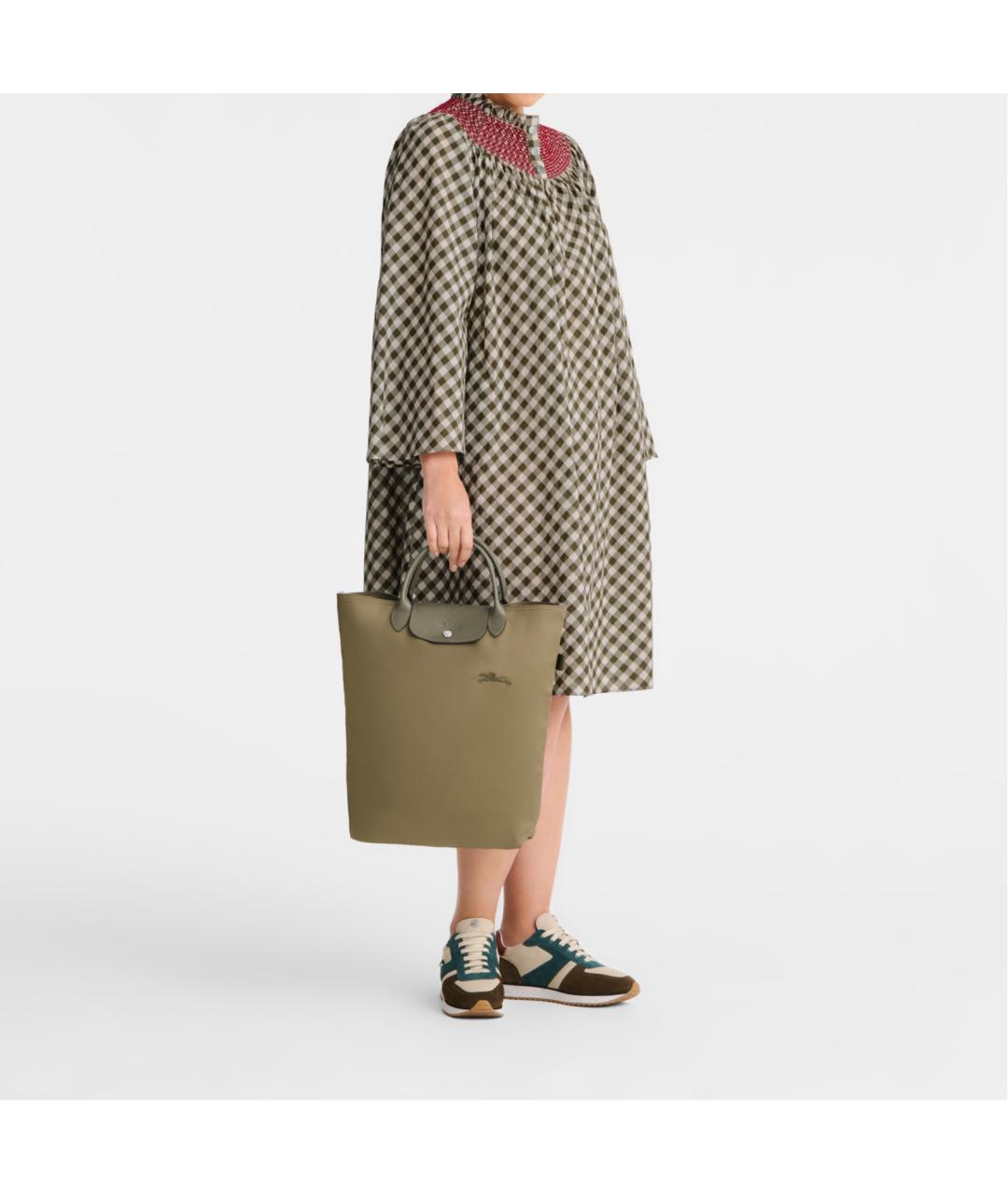 LONGCHAMP Хаки тканевая сумка тоут, фото 3