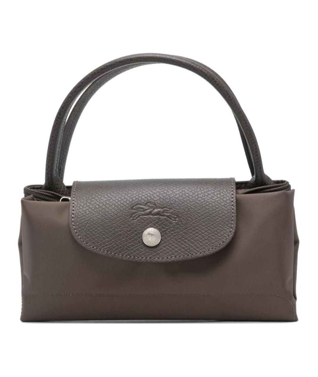 LONGCHAMP Коричневая тканевая сумка через плечо, фото 3