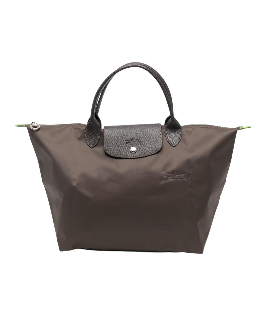 LONGCHAMP Коричневая тканевая сумка через плечо, фото 1