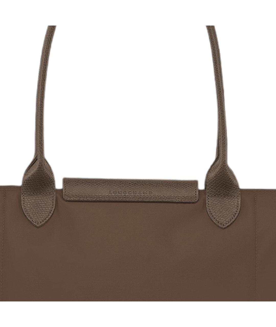 LONGCHAMP Коричневая тканевая сумка через плечо, фото 5