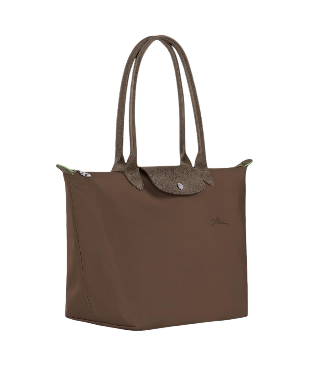 LONGCHAMP Коричневая тканевая сумка через плечо, фото 2