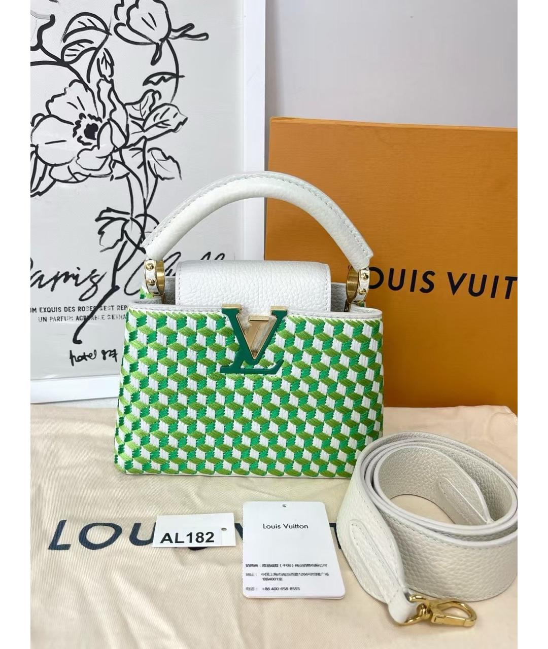 LOUIS VUITTON Зеленая сумка с короткими ручками, фото 9