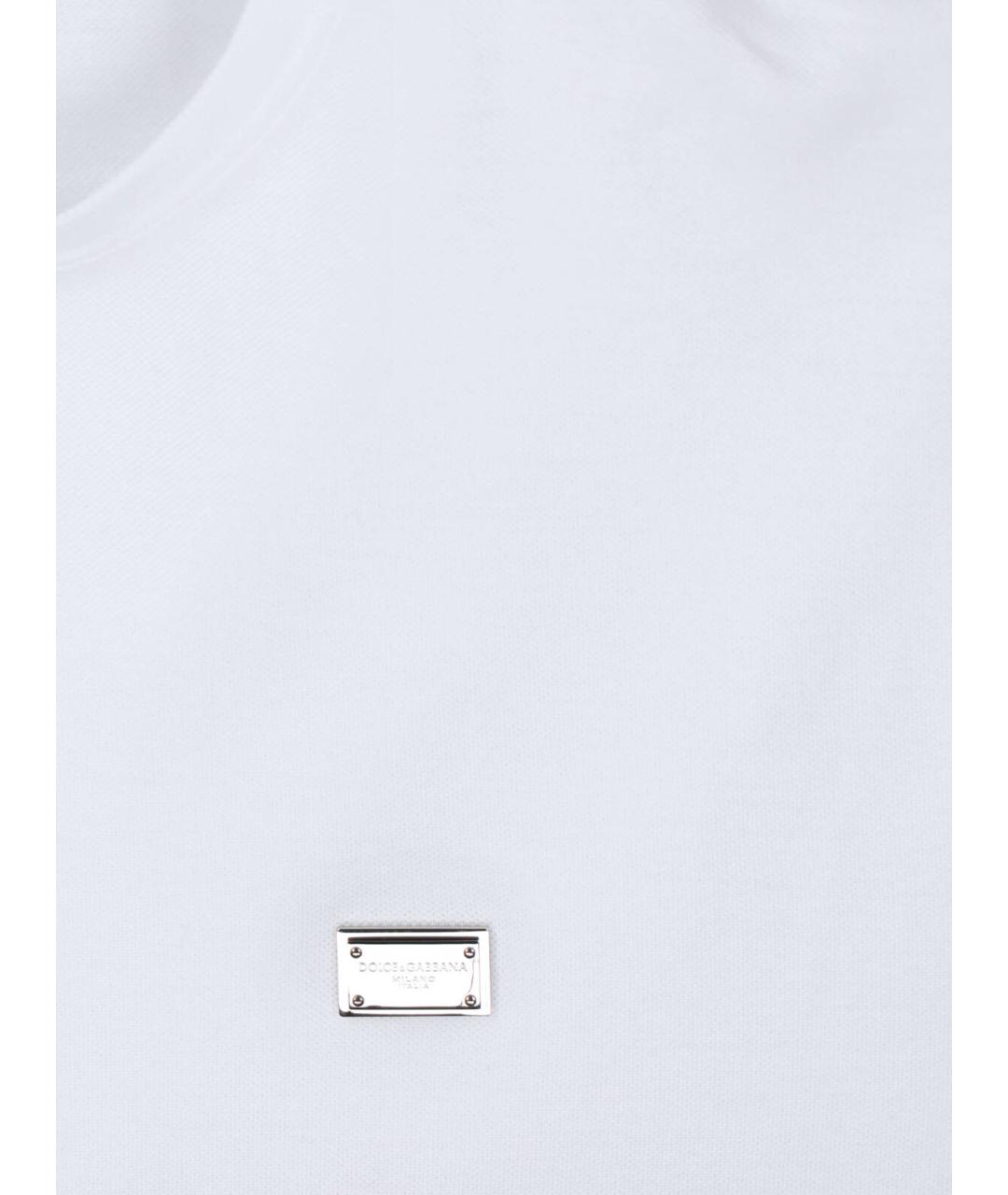 DOLCE&GABBANA Белая хлопковая футболка, фото 3