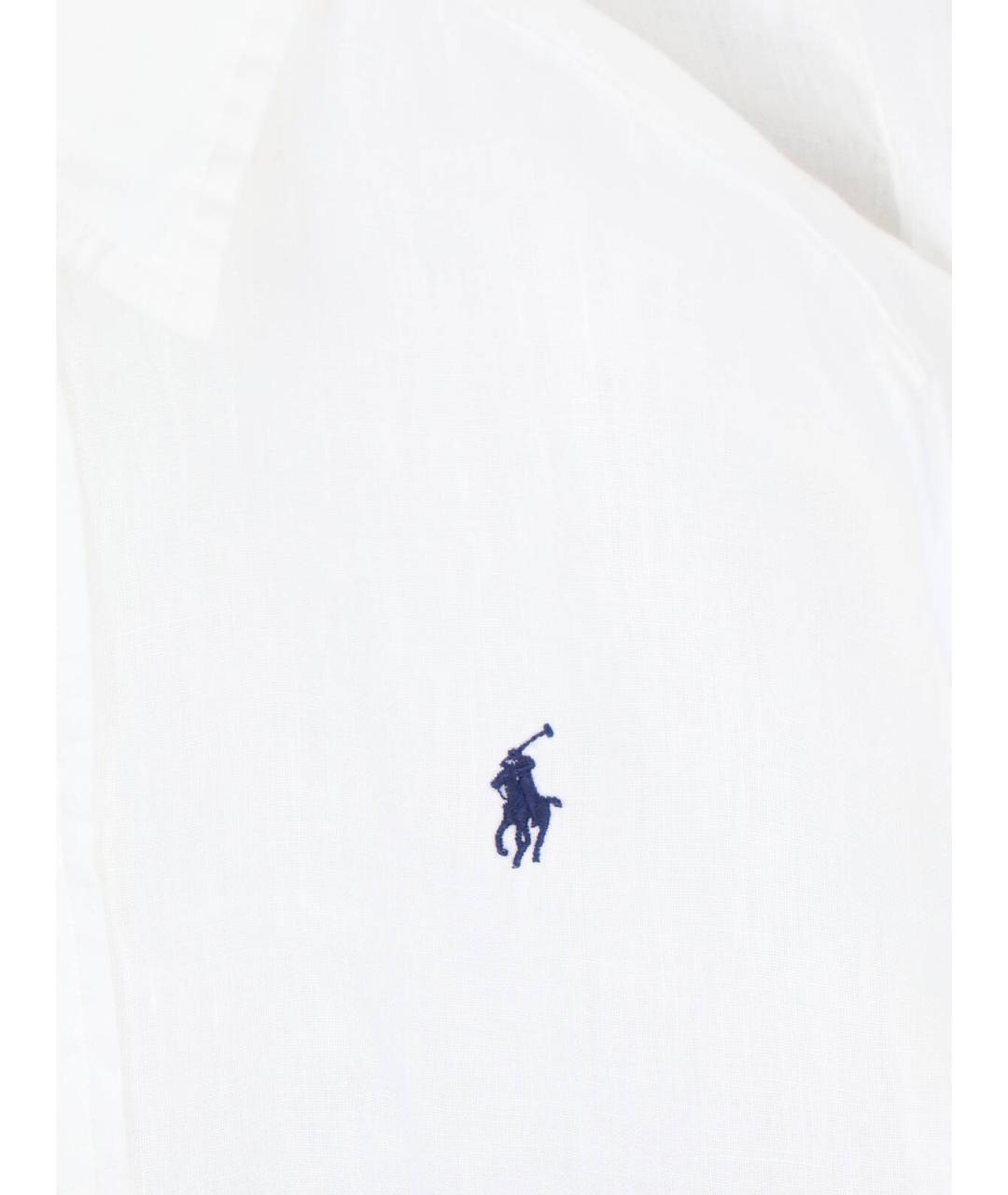 POLO RALPH LAUREN Белая льняная рубашка, фото 3