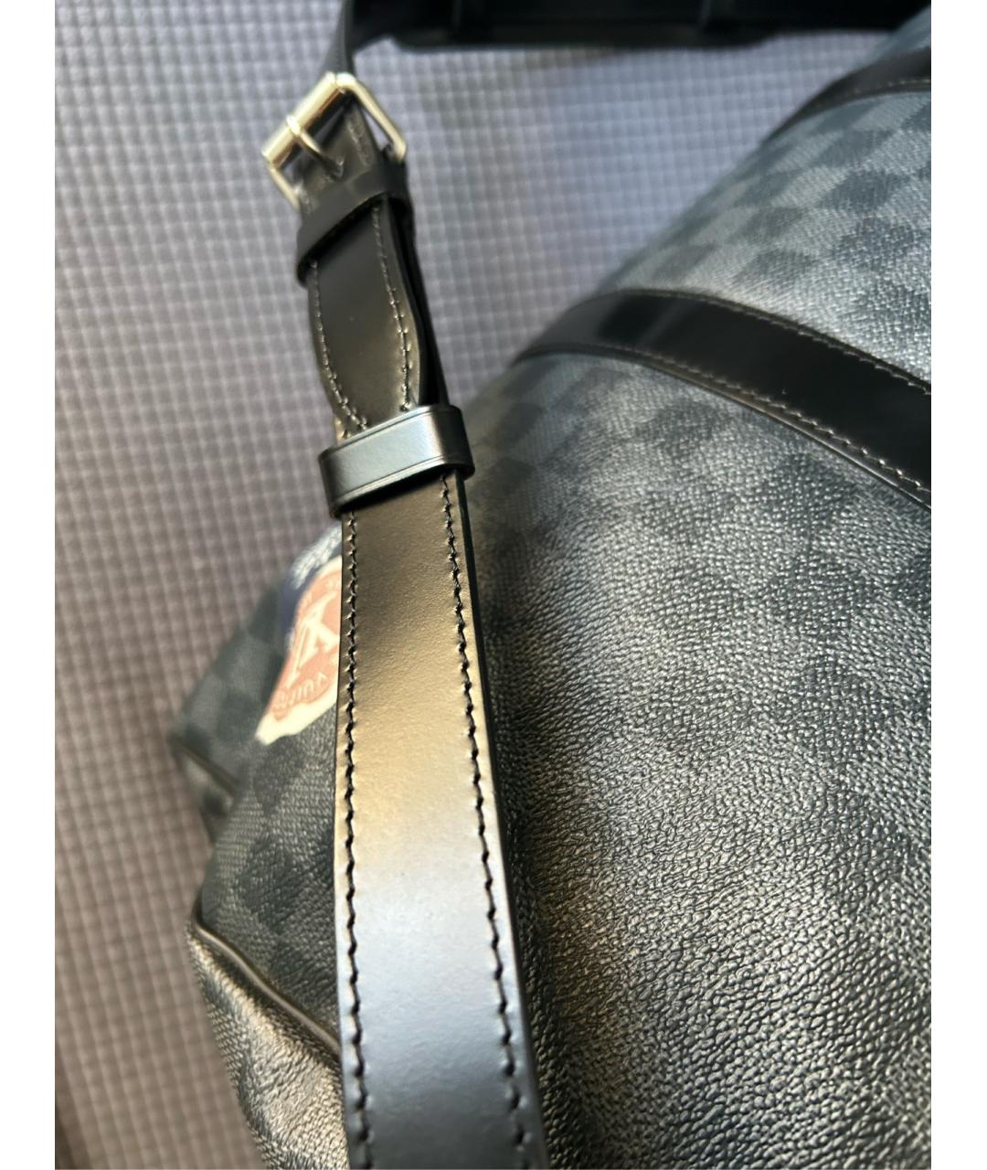 LOUIS VUITTON Черная дорожная/спортивная сумка, фото 4