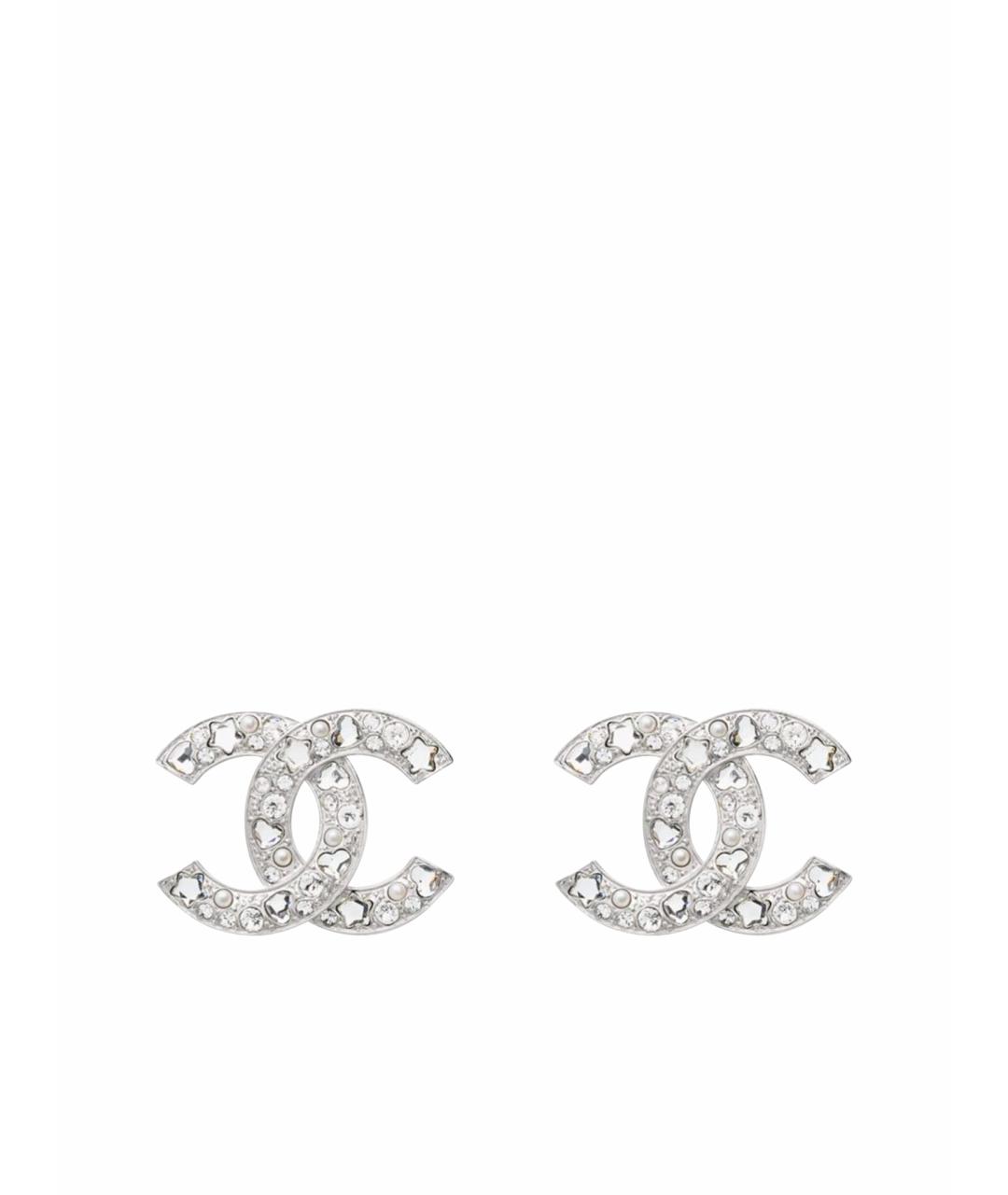 CHANEL Серебряные металлические серьги, фото 1