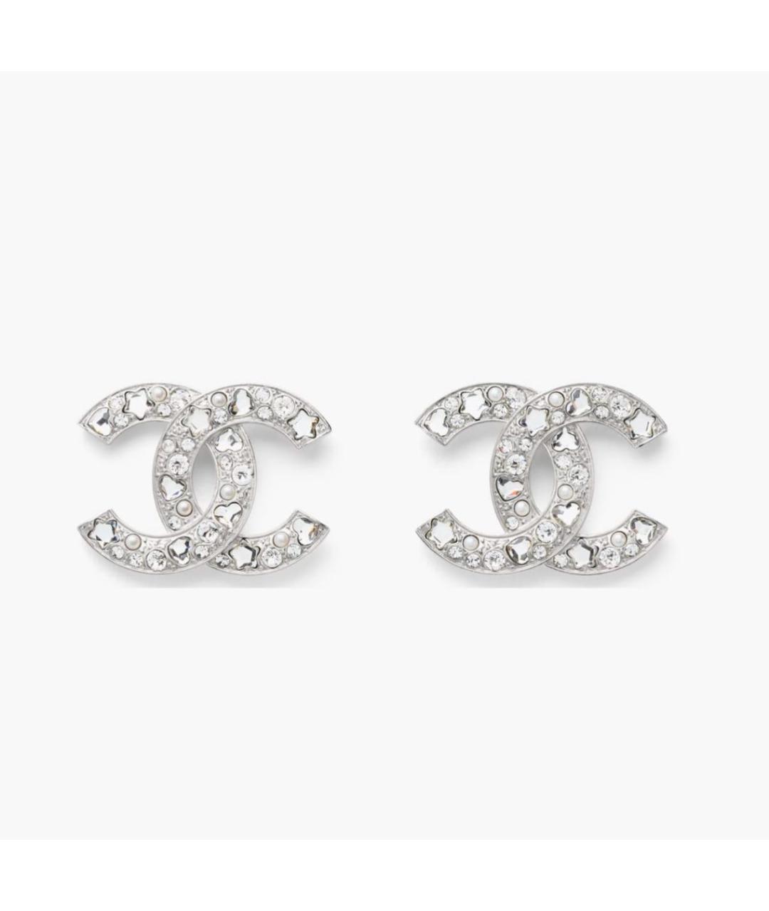 CHANEL Серебряные металлические серьги, фото 3