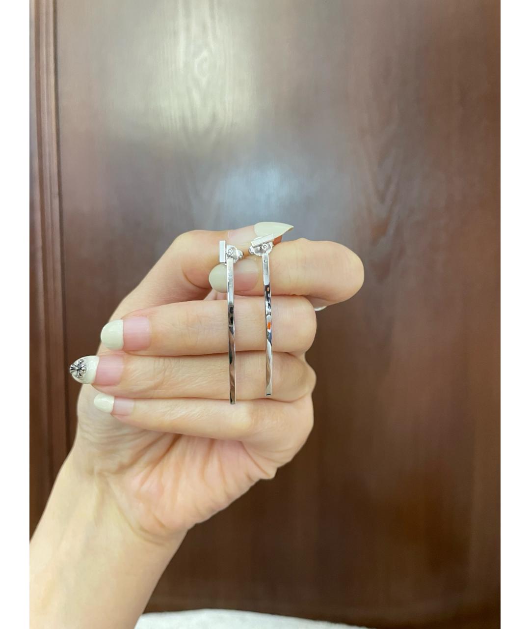 TIFFANY&CO Белые серьги из белого золота, фото 7