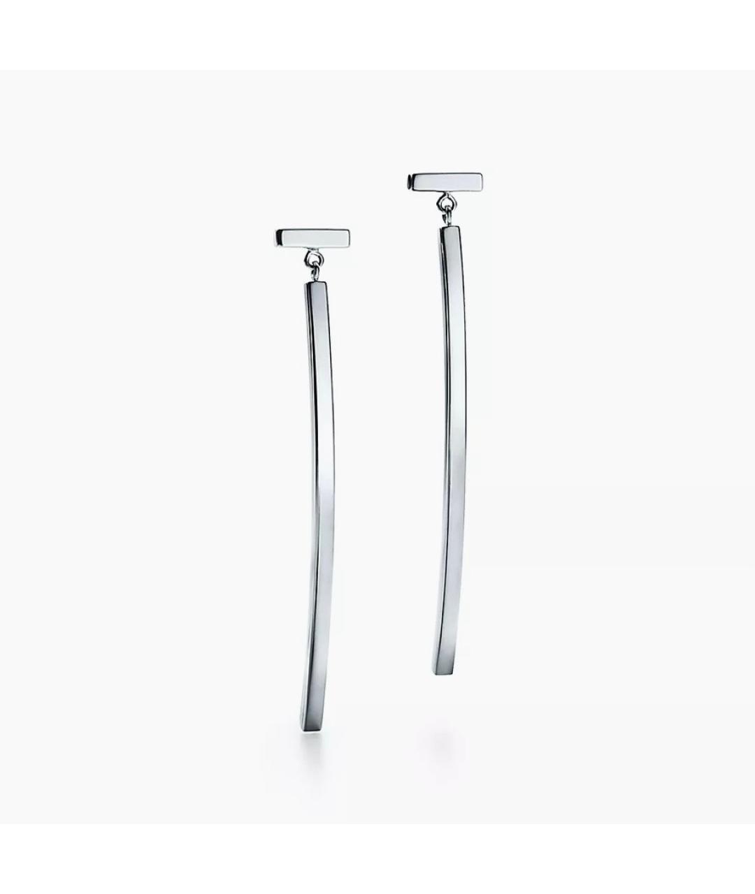 TIFFANY&CO Белые серьги из белого золота, фото 8