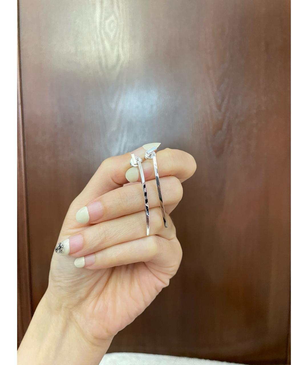 TIFFANY&CO Белые серьги из белого золота, фото 6