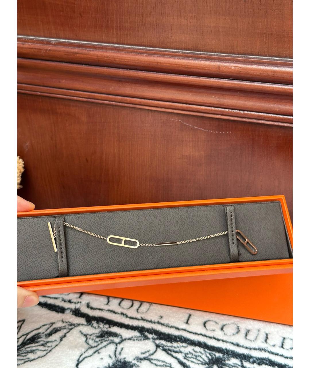 HERMES Розовый браслет из розового золота, фото 7