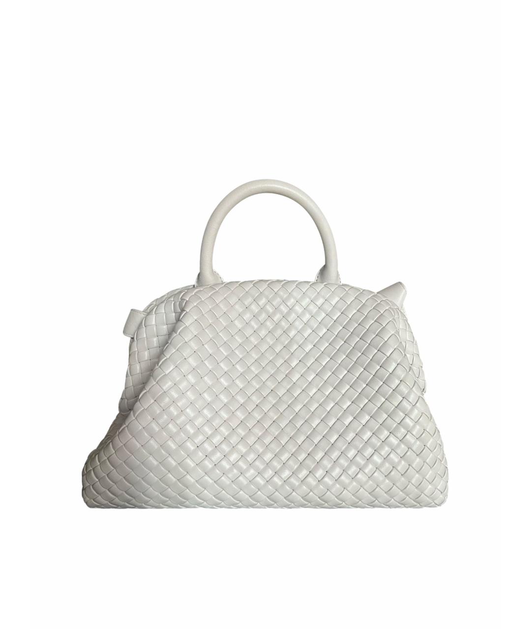 BOTTEGA VENETA Белая кожаная сумка через плечо, фото 1