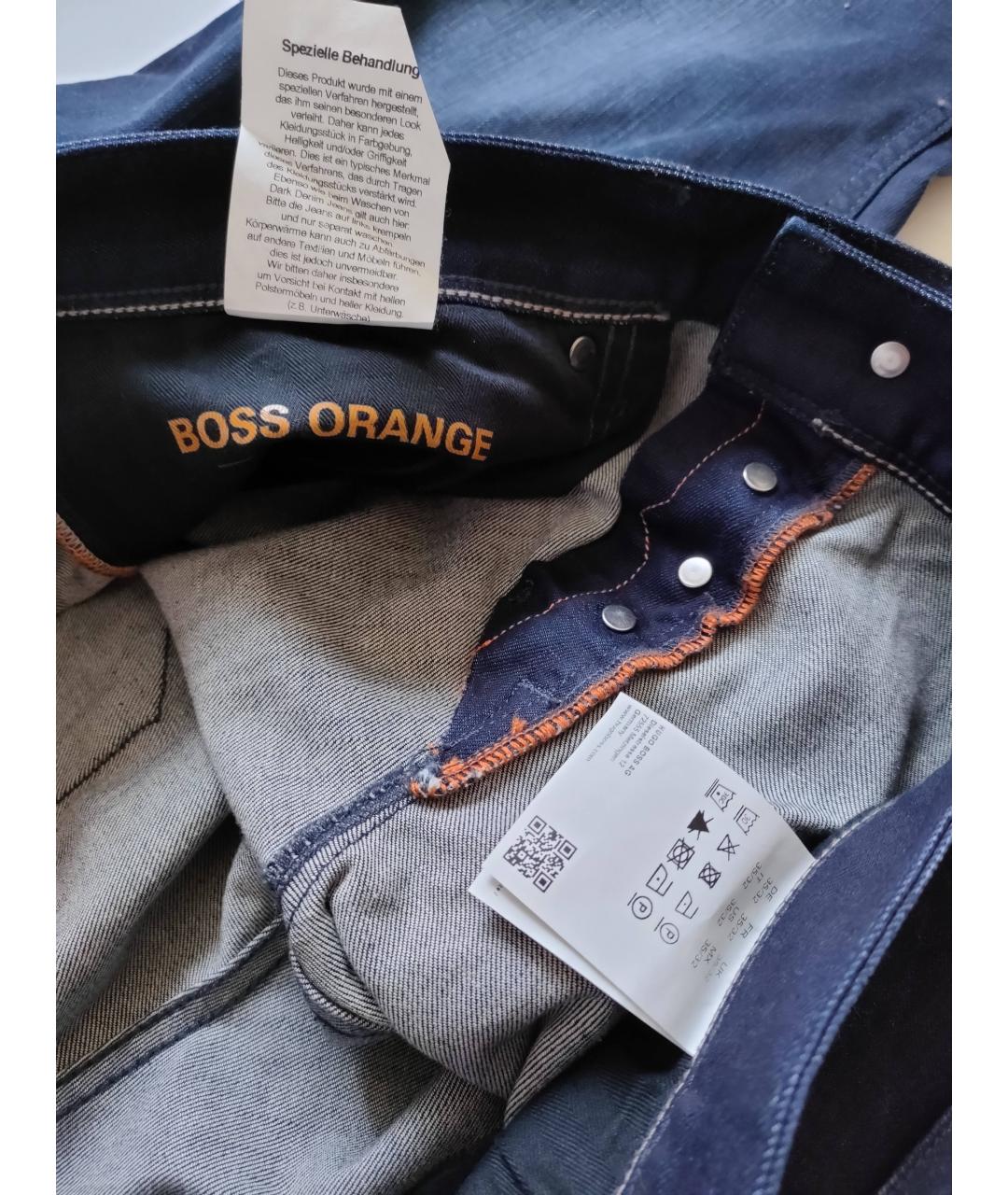 HUGO BOSS Темно-синие хлопко-эластановые джинсы скинни, фото 7