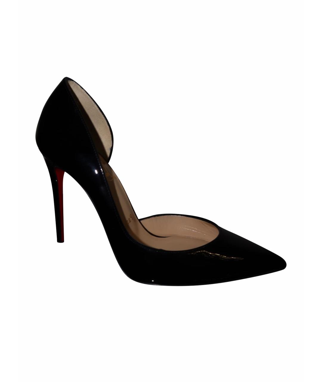 CHRISTIAN LOUBOUTIN Черные туфли из лакированной кожи, фото 1