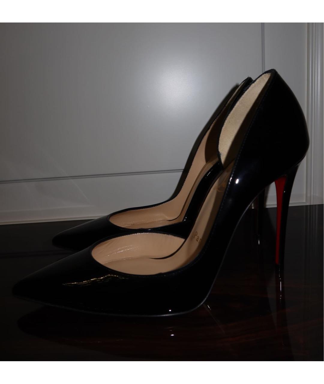 CHRISTIAN LOUBOUTIN Черные туфли из лакированной кожи, фото 5