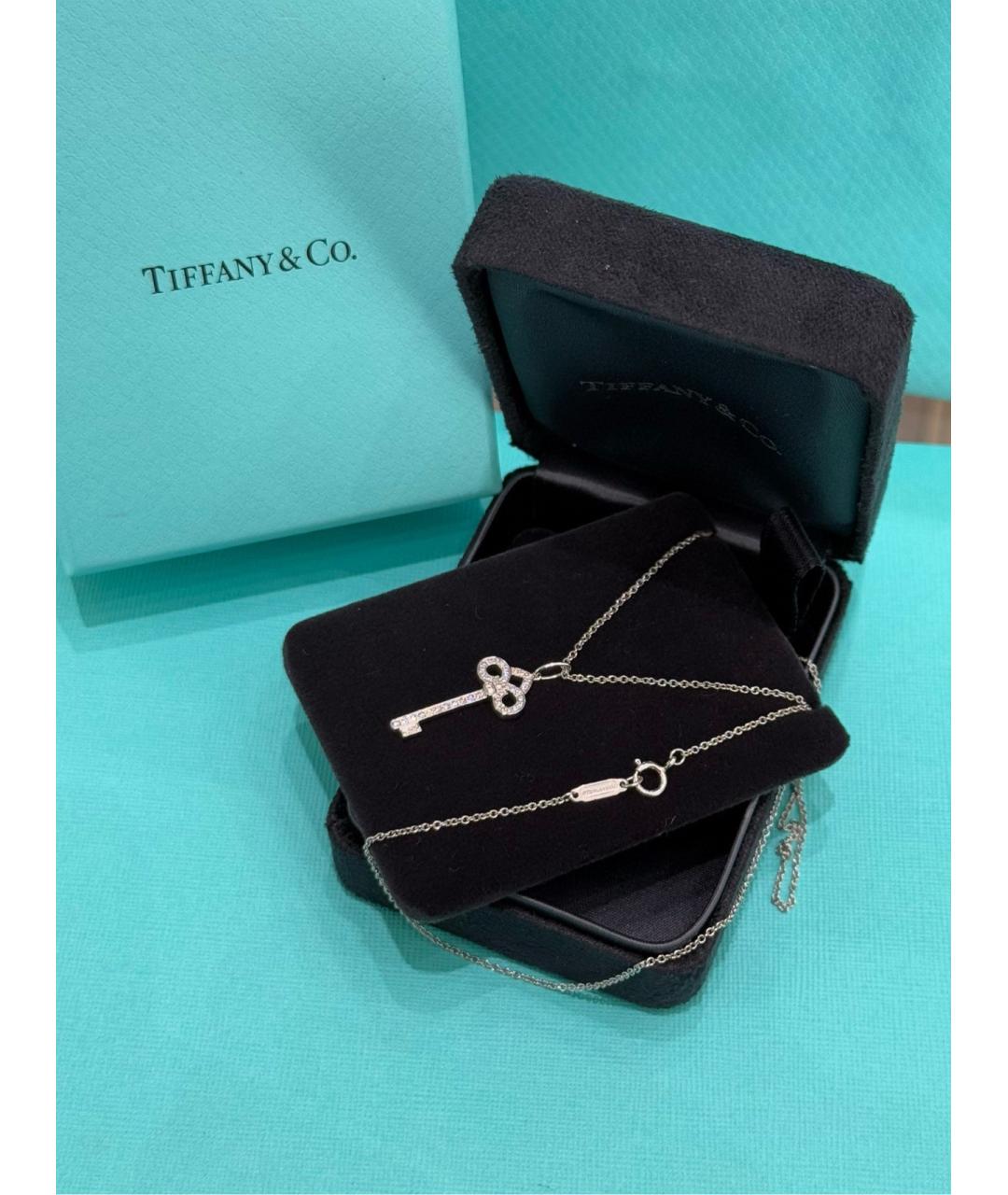 TIFFANY&CO Серебряное платиновое колье, фото 4