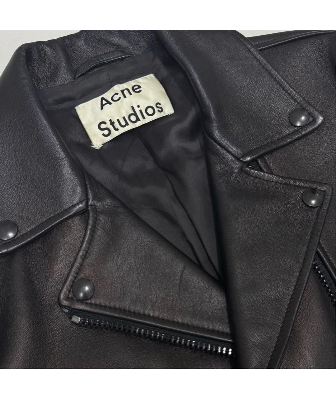 ACNE STUDIOS Черная кожаная куртка, фото 3