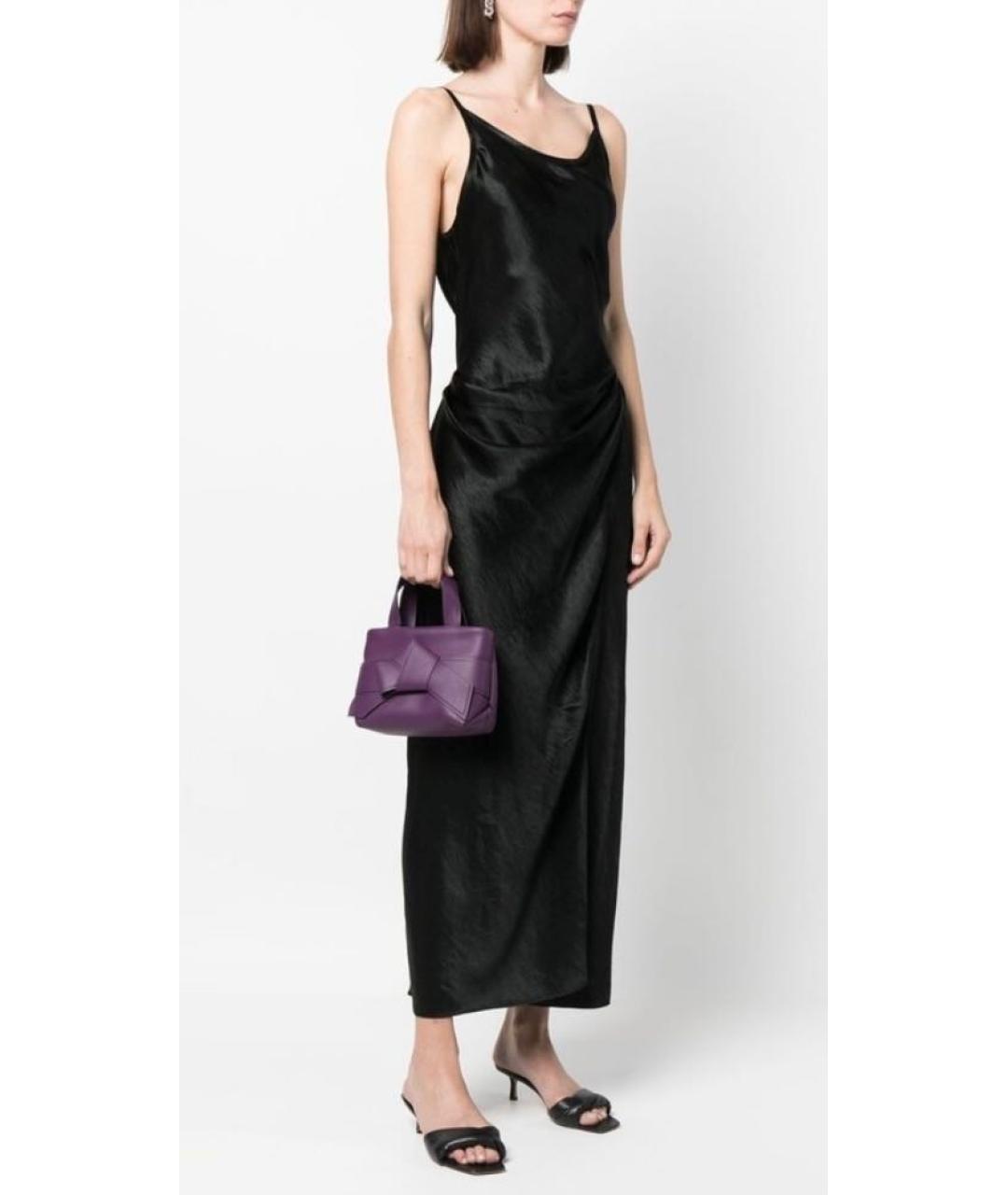 ACNE STUDIOS Фиолетовая кожаная сумка с короткими ручками, фото 2