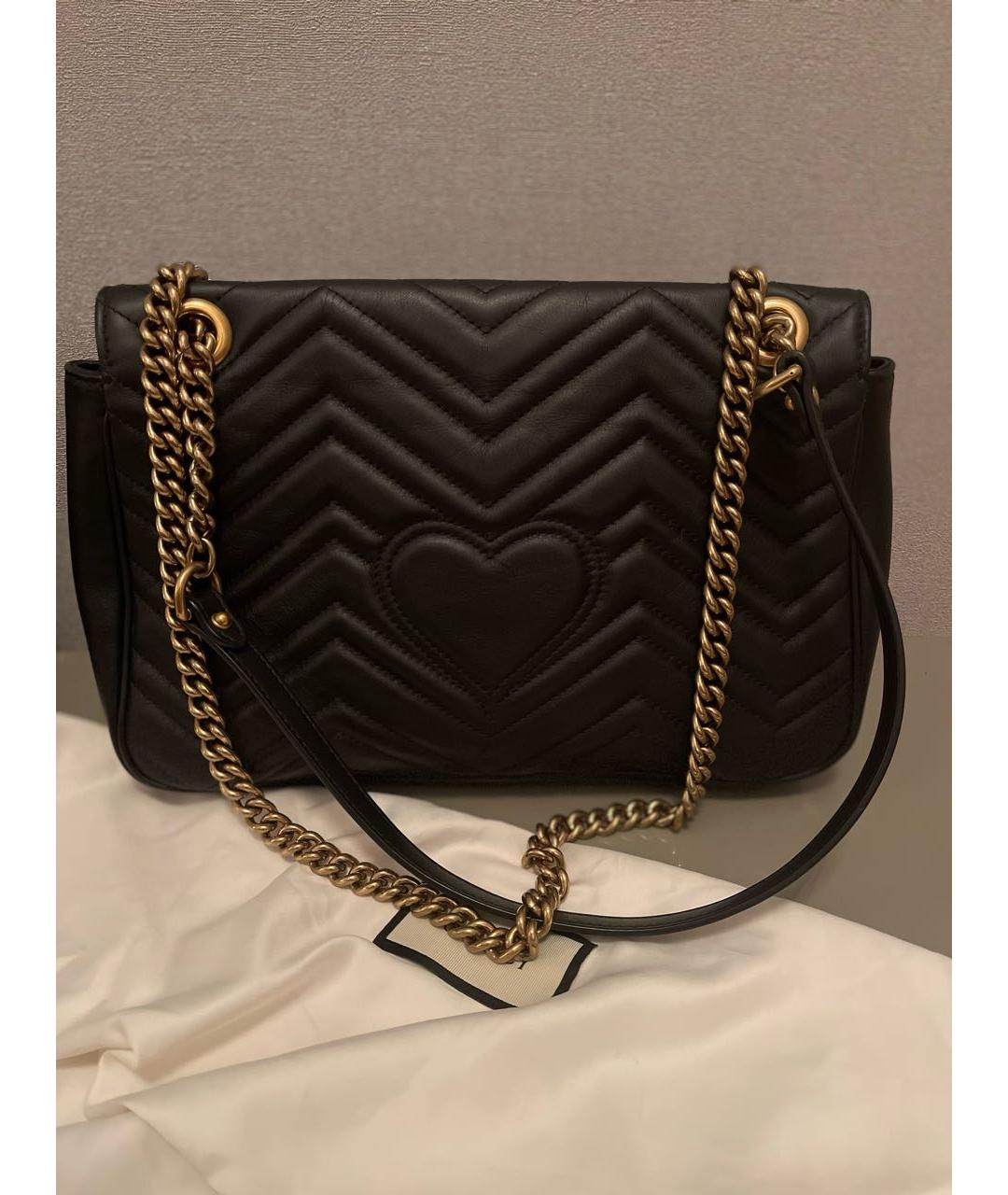 GUCCI Черная кожаная сумка через плечо, фото 3