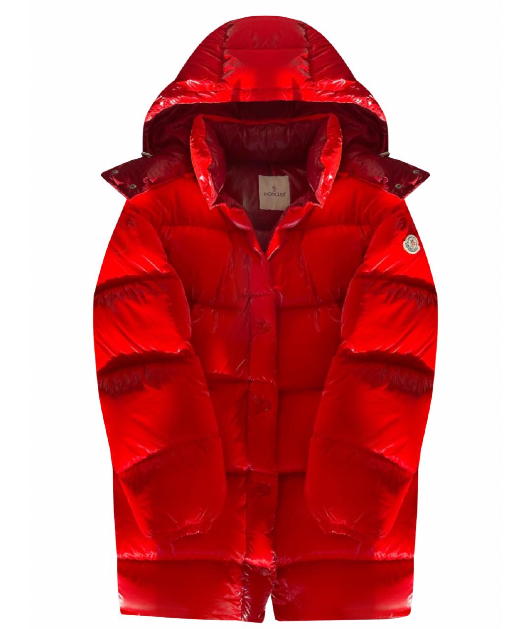 MONCLER Красный пуховик, фото 1