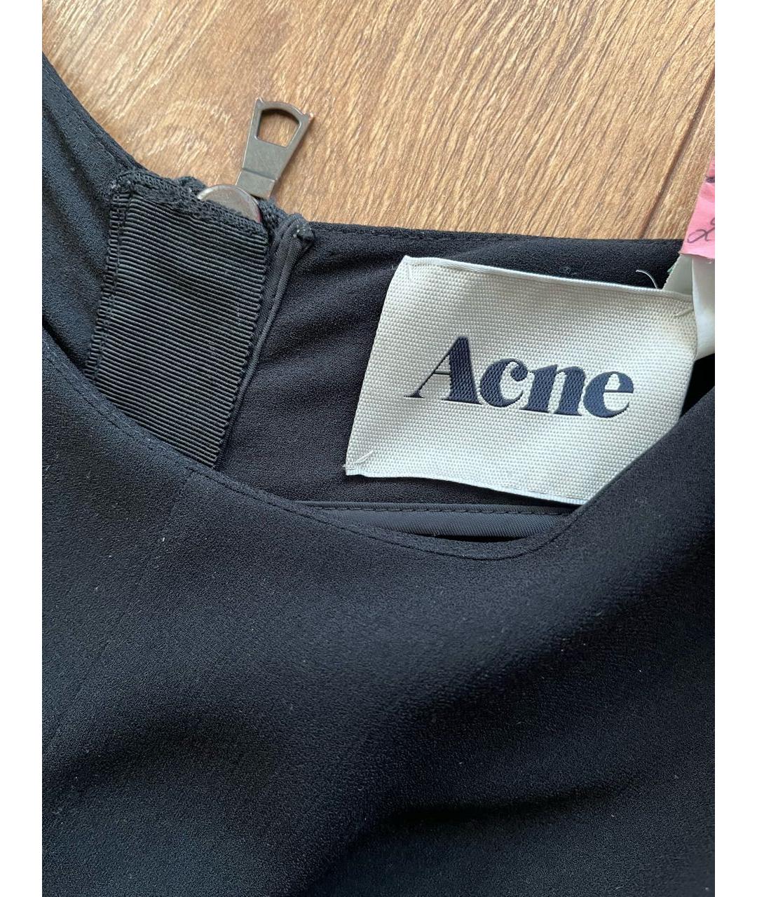 ACNE STUDIOS Черное полиэстеровое повседневное платье, фото 3