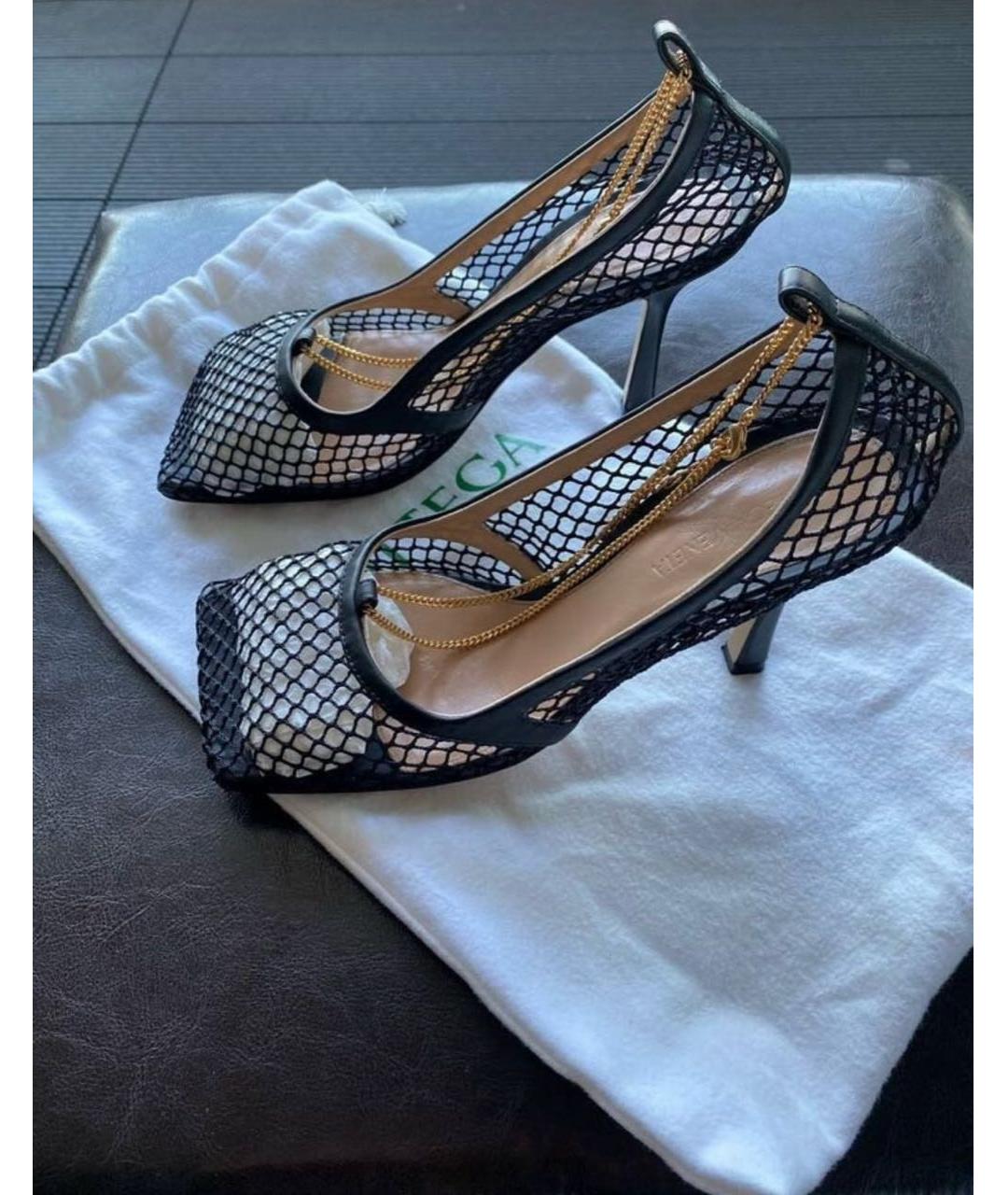 BOTTEGA VENETA Черные текстильные туфли, фото 6