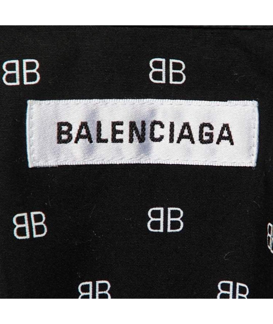 BALENCIAGA Черная хлопковая рубашка, фото 3