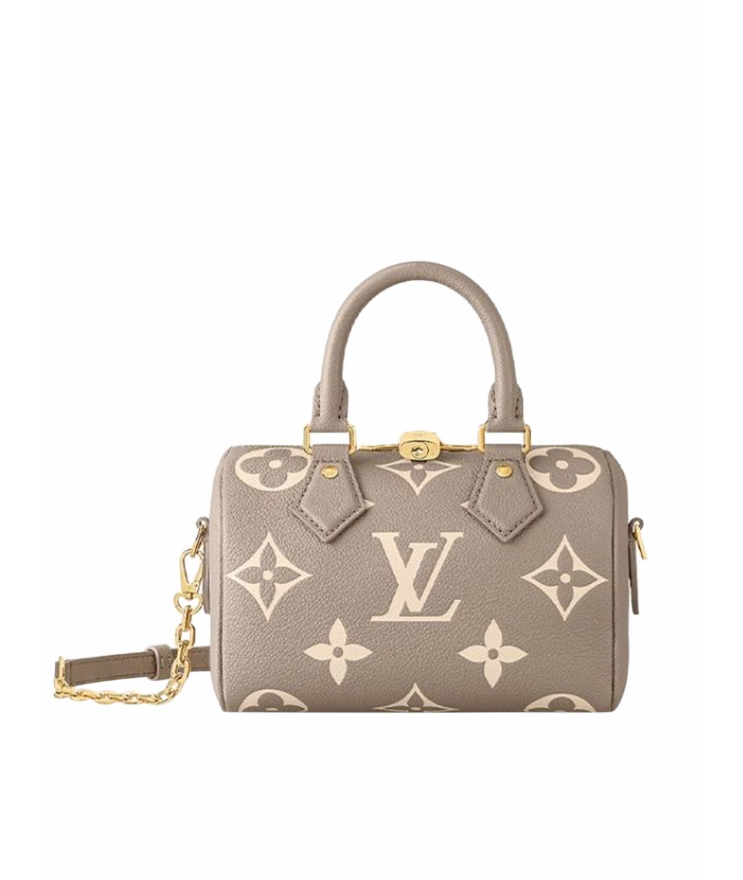 LOUIS VUITTON Бежевая кожаная сумка с короткими ручками, фото 1