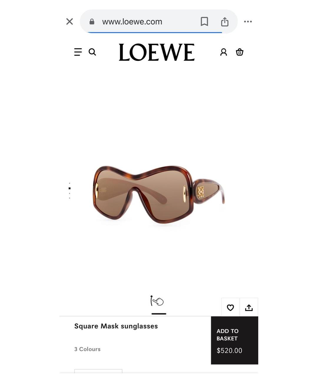 LOEWE Коричневые пластиковые солнцезащитные очки, фото 7