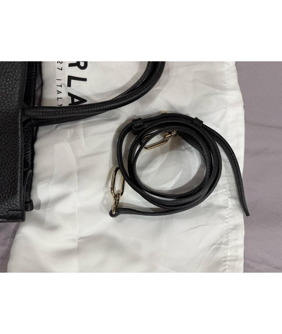 FURLA Черная кожаная сумка тоут, фото 5