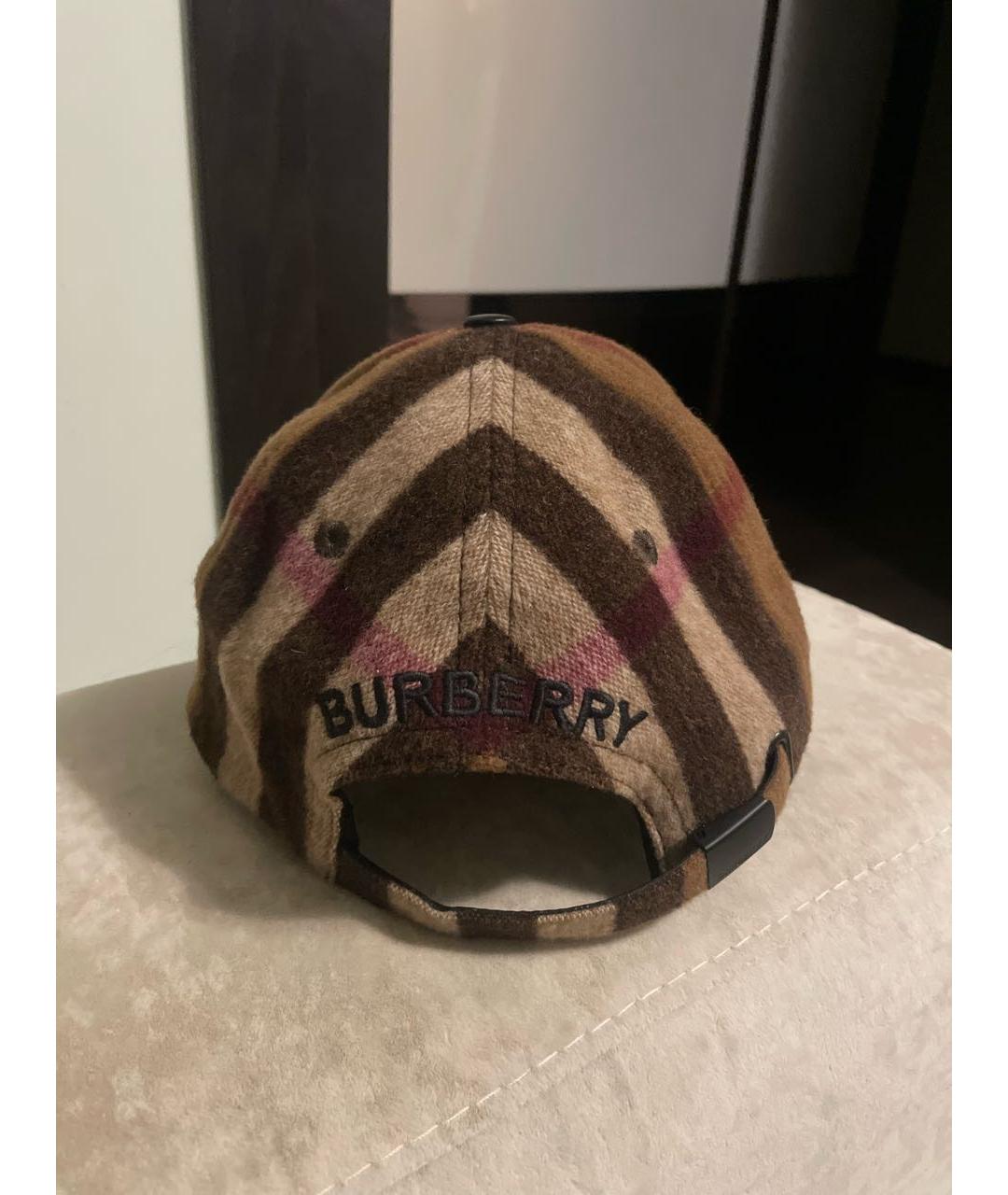 BURBERRY Коричневая шерстяная кепка, фото 3