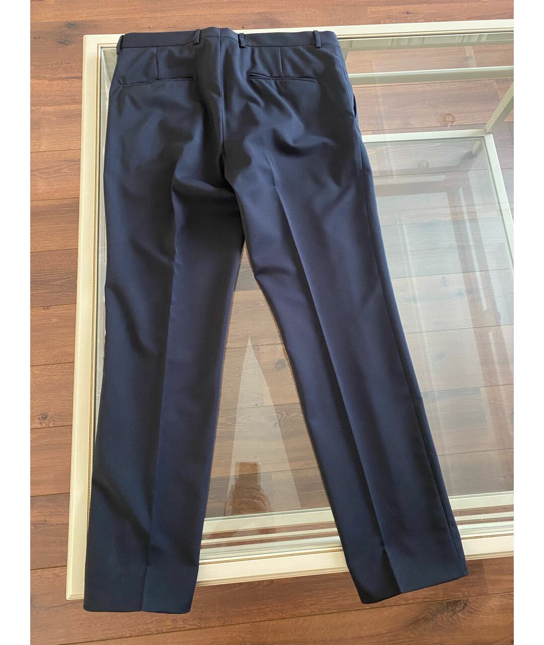 ZZEGNA Темно-синие шерстяные классические брюки, фото 2