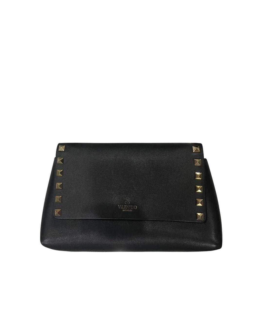 VALENTINO Черная кожаная сумка через плечо, фото 1