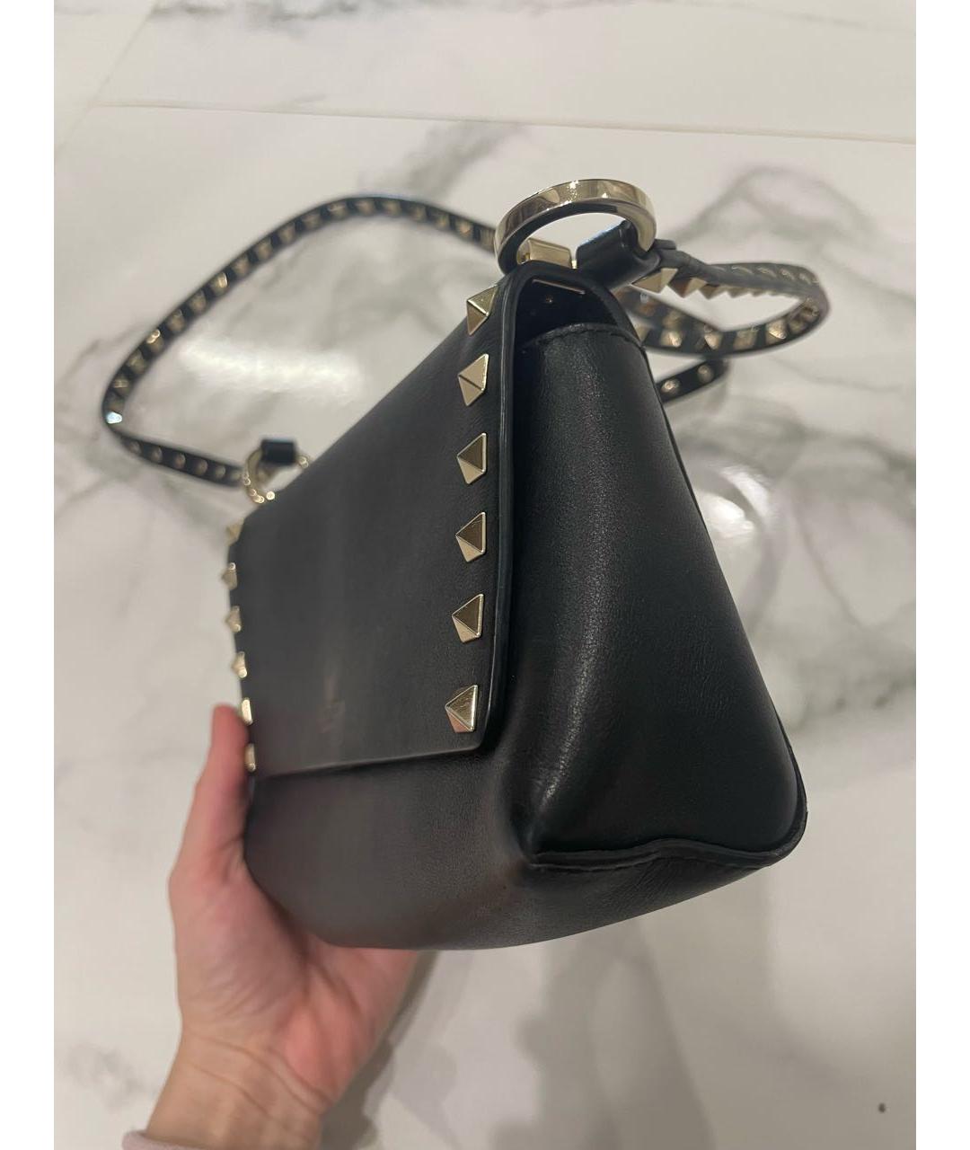 VALENTINO Черная кожаная сумка через плечо, фото 2