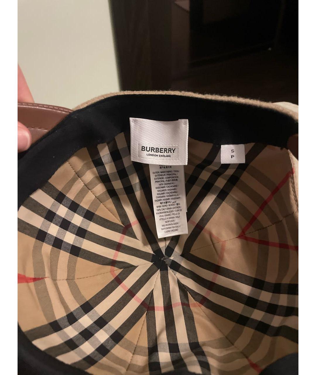 BURBERRY Бежевая кашемировая кепка, фото 4