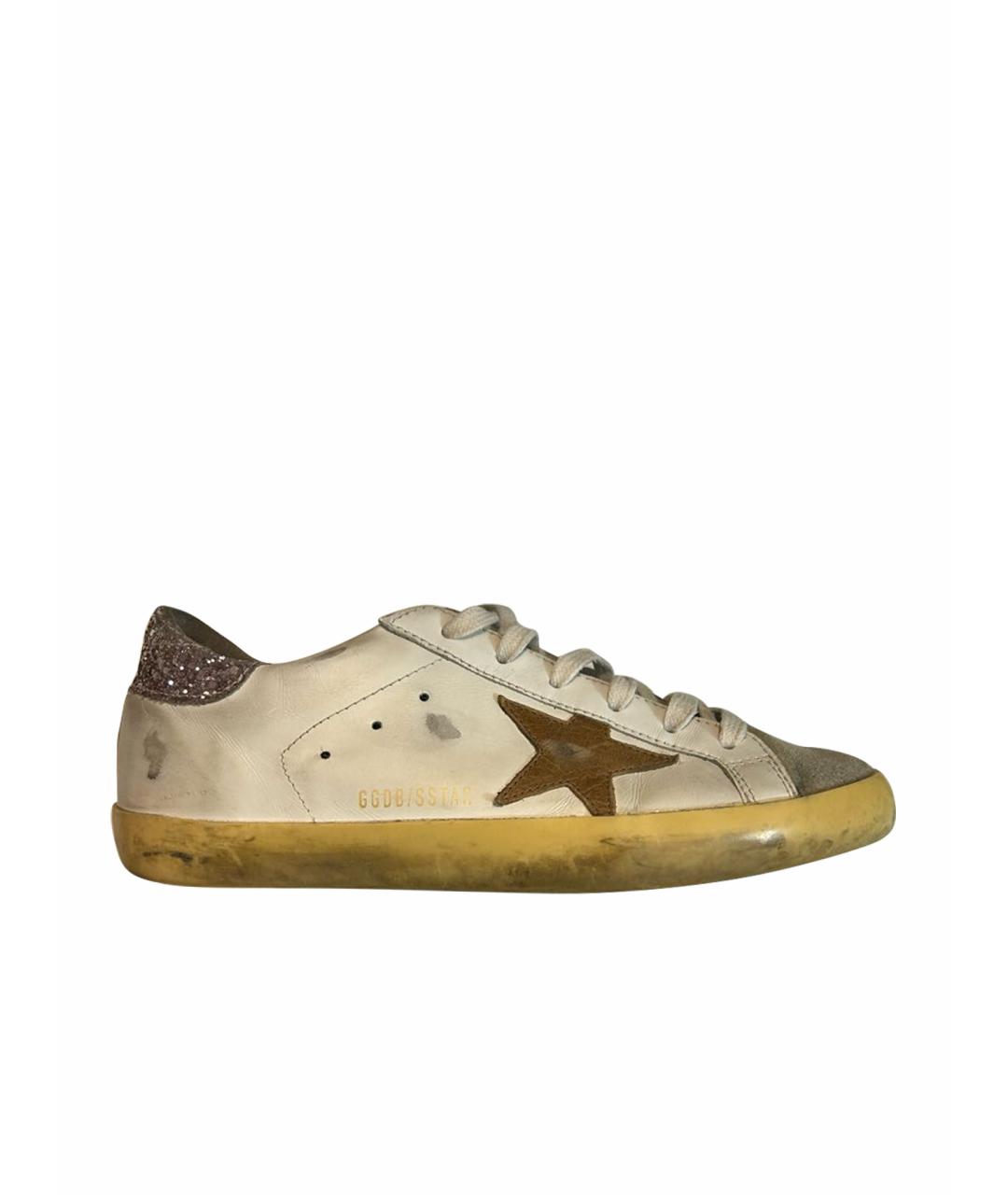 GOLDEN GOOSE DELUXE BRAND Белые кожаные кеды, фото 1