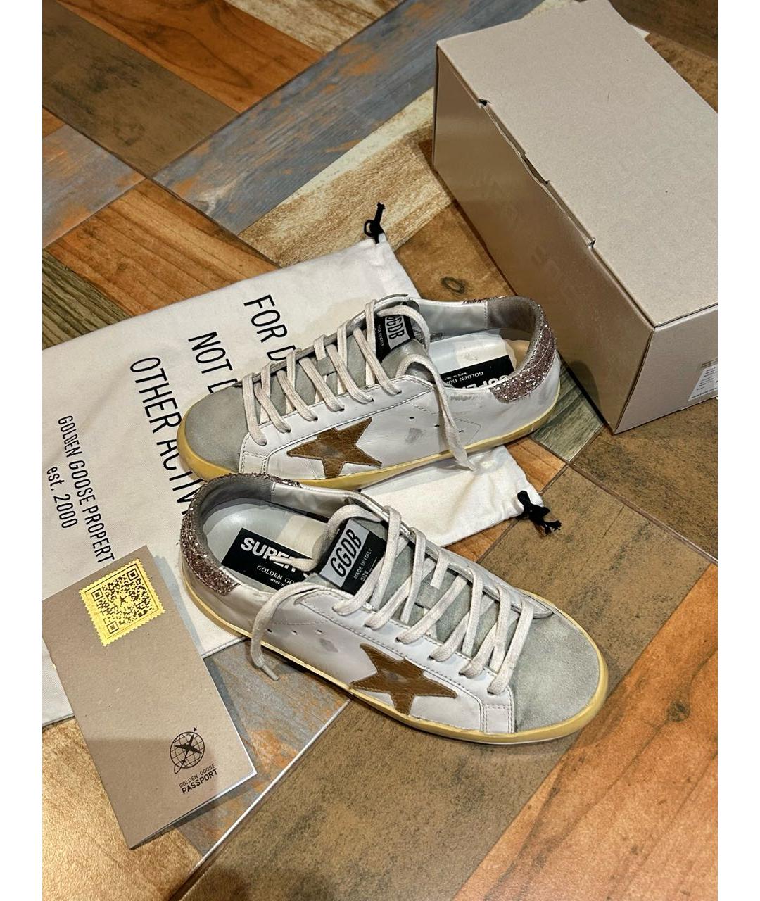 GOLDEN GOOSE DELUXE BRAND Белые кожаные кеды, фото 5