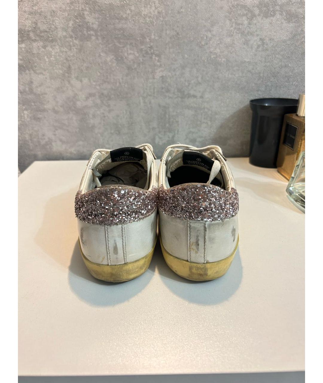 GOLDEN GOOSE DELUXE BRAND Белые кожаные кеды, фото 4