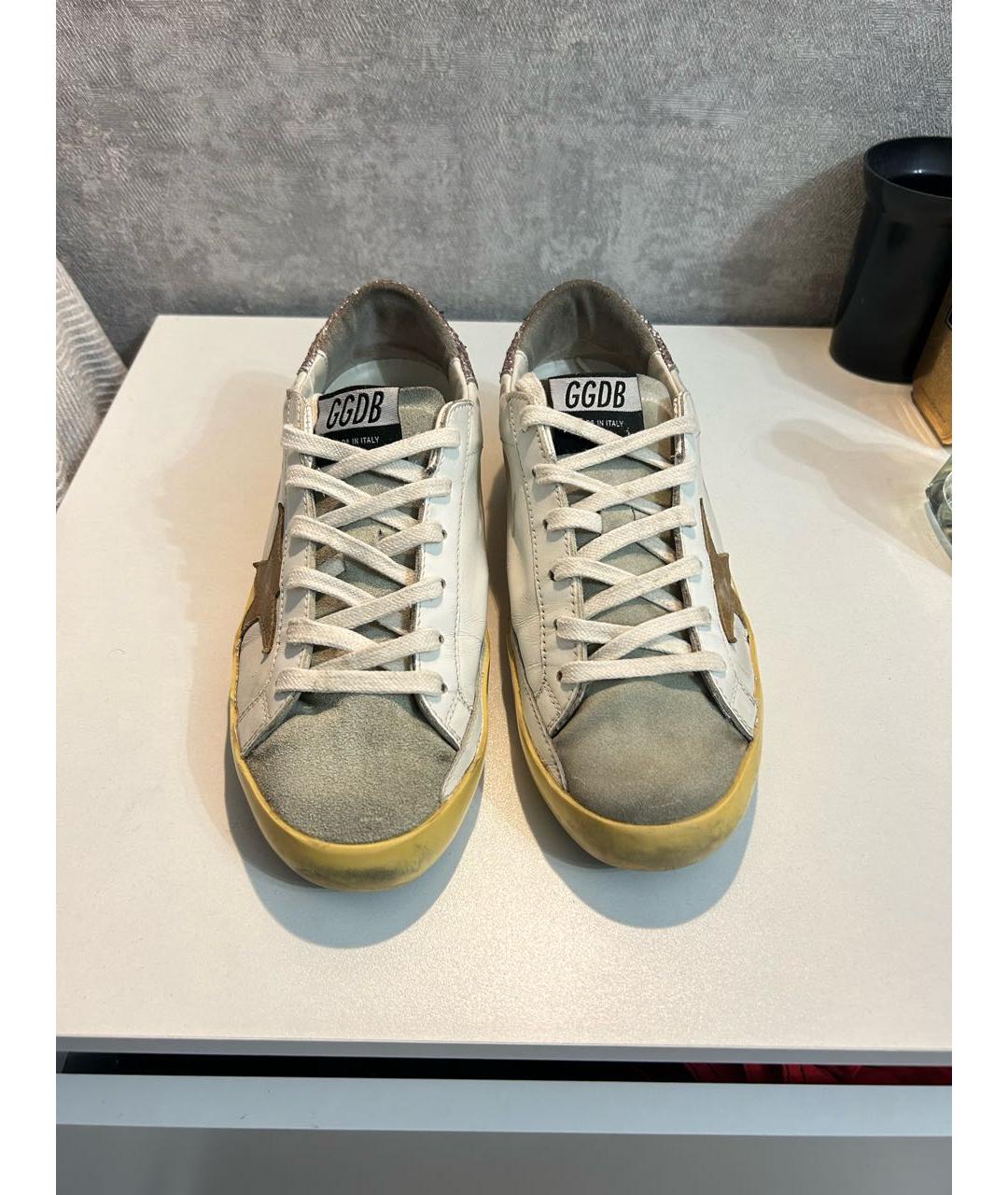 GOLDEN GOOSE DELUXE BRAND Белые кожаные кеды, фото 2